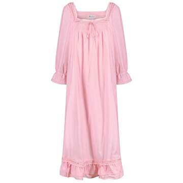 The 1 for U Night Dress For Women Sleepwear, Pink, XS