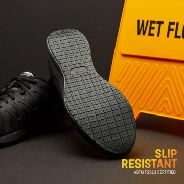 Avia Avi-Skill Non Slip Work Shoes for Men - Black