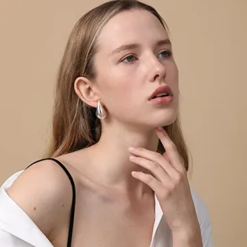 Lightweight ASCONA Silver Chunky Hoop Earrings for Women