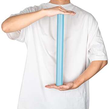 RUSPEPA Blue Matte Wrapping Paper - Solid Color Pearly - lustre Paper Perfect for Wedding, Birthday, Christmas, Baby Shower -17 Inches X 32.8 Feet