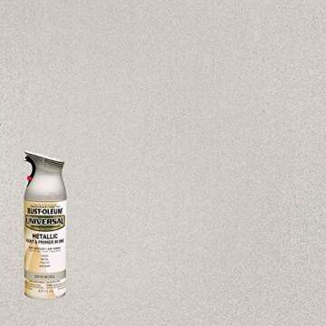 Rust-Oleum 249130 Universal All Surface Metallic Spray Paint, 11 oz, Satin Nickel