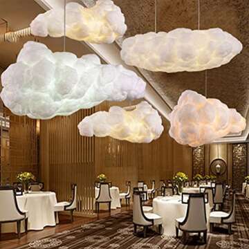 LEDMOMO Cloud Pendant Light Creative Cloud Shape Peadant Light Cloud Hanging Light LED Pendant Lamp for Home Restaurant Bar Cafe