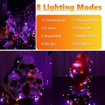 Joomer Solar Halloween String Lights 80FT 240LED 8 Modes