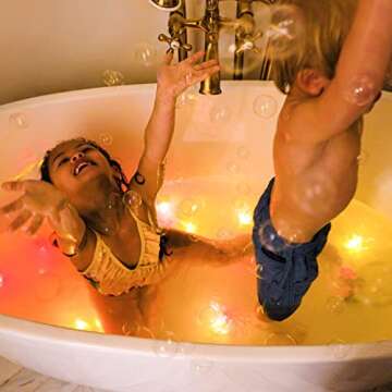 Glo Pals x Sesame Street Water-Activated Bath Toy with 6 Reusable Light-Up Cubes for Sensory Play (Julia, Cubes with Character)