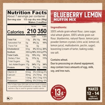 Kodiak Cakes Protein Blueberry Lemon Muffin Mix
