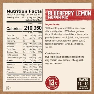 Kodiak Cakes Protein Blueberry Lemon Muffin Mix