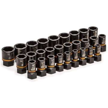 GEARWRENCH 28 Pc. 1/4" & 3/8" Drive Bolt Biter™ Impact Extraction Socket Set - 84784