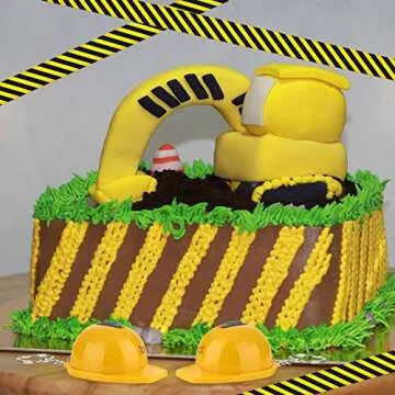 Bonuci 12 Pcs Construction Party Favors Mini Flashlight Keychain Miniature Helmet Flashlight Small Safety Hat Keychain for Man Construction Themed Birthday Party Gifts Prizes Supplies