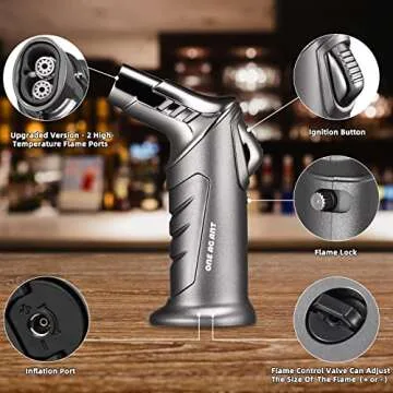 Cocktail Smoker Kit with Torch and 4 Wood Chips for Whiskey