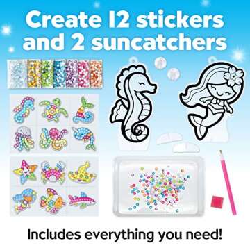 Creativity for Kids Big Gem Diamond Painting Kit - Create Your Own Under the Sea Friends Stickers an...