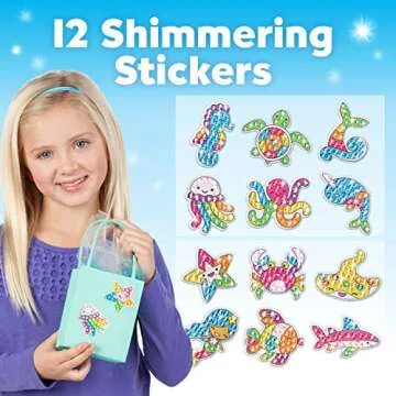 Creativity for Kids Big Gem Diamond Painting Kit - Create Your Own Under the Sea Friends Stickers and Suncatchers - Mermaid and Diamond Art for Kids