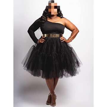 BABYONLINE Black Tutu Skirt for Women Beetlejuice Costume