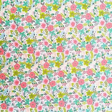 ZGXY Fabric, 8 pcs/lot Fat Quarter Fabric Bundles 100% Cotton 19.69" x 19.69" (50cm x 50cm) Quilting Cotton Craft Fabric Pre-Cut Squares Sheets for Patchwork Sewing Quilting Crafting, Floral Pattern.