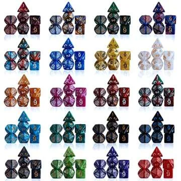 CiaraQ DND Dice Sets - 26 X 7 Polyhedral Dice (182pcs) with a Large Drawstring Bag Great for Dungeon...
