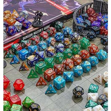 CiaraQ DND Dice Sets - 26 X 7 Polyhedral Dice (182pcs) with a Large Drawstring Bag Great for Dungeons and Dragons, Role Playing Table Game.
