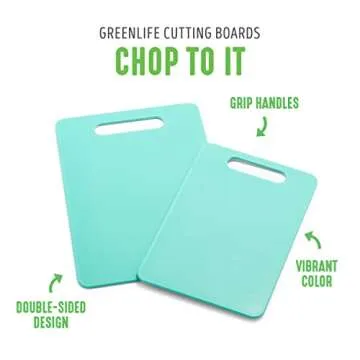 GreenLife Cutting Board Set - Turquoise, 8x12" & 10x14"