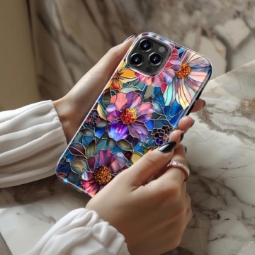 STARVIP iPhone 12 Case for Women - MagSafe Compatible Dual-Layer Wildflower Design