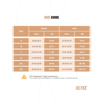 KLVEE Shapewear for Women Tummy Control Butt Lifting Panties