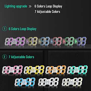 Stylish 3D LED Wall Clock with Remote Control