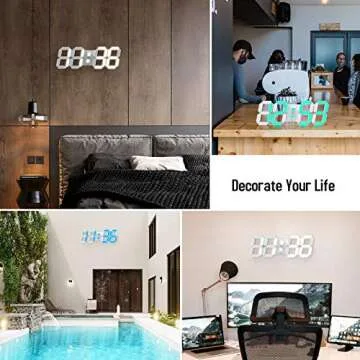 Stylish 3D LED Wall Clock with Remote Control