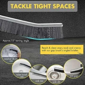 3Pcs Crevice Gap Cleaning Brush, Hard Bristle Brushes for Small Spaces Cleaning, Thin Bathroom Gap Cleaning Brush, Gap Brush Suitable for Kitchen Surfaces, Windows Groove, Tiles & Faucets