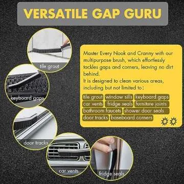 3Pcs Crevice Gap Cleaning Brush, Hard Bristle Brushes for Small Spaces Cleaning, Thin Bathroom Gap Cleaning Brush, Gap Brush Suitable for Kitchen Surfaces, Windows Groove, Tiles & Faucets