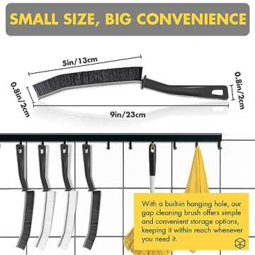 3Pcs Crevice Gap Cleaning Brush, Hard Bristle Brushes for Small Spaces Cleaning, Thin Bathroom Gap Cleaning Brush, Gap Brush Suitable for Kitchen Surfaces, Windows Groove, Tiles & Faucets