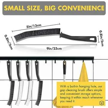 3Pcs Crevice Gap Cleaning Brush, Hard Bristle Brushes for Small Spaces Cleaning, Thin Bathroom Gap Cleaning Brush, Gap Brush Suitable for Kitchen Surfaces, Windows Groove, Tiles & Faucets