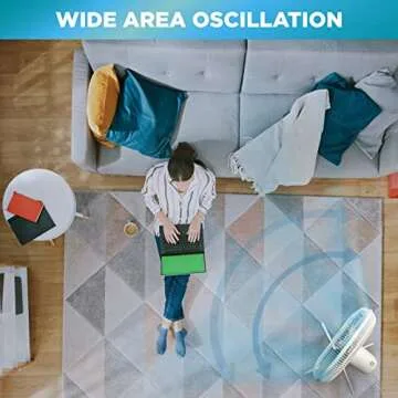 Comfort Zone 16-inch Adjustable Oscillating Pedestal Fan