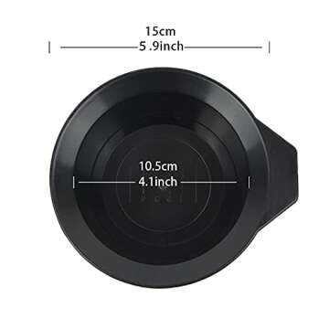 YANTAISIYU 3 Pcs Salon Hair Dyeing Kit Tools Hair Color Mixing Bowl Tinting Brush and Angled Comb for Hair Coloring