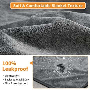 Reusable Pee Pads for Dogs, 24x48 4 Pack Washable Puppy Pads, Absorb Dog Mats Non-Slip Puppy Trainin...