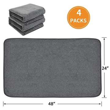 Reusable Pee Pads for Dogs, 24x48 4 Pack Washable Puppy Pads, Absorb Dog Mats Non-Slip Puppy Training Pads for Whelping, Potty, Training, Playpen, Crate