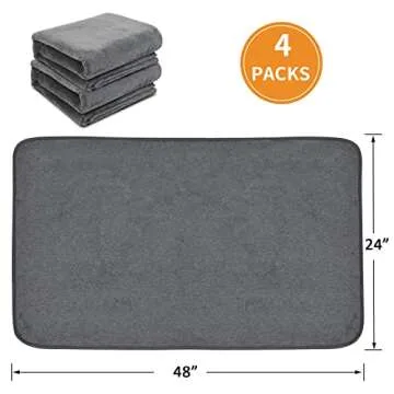 Reusable Pee Pads for Dogs, 24x48 4 Pack Washable Puppy Pads, Absorb Dog Mats Non-Slip Puppy Training Pads for Whelping, Potty, Training, Playpen, Crate