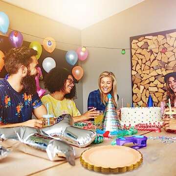 Tanlade Baby Pink Scalloped Disposable Plates - 100 Pcs