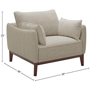 Stone & Beam Hillman Mid-Century Chair in Ivory for Living Room