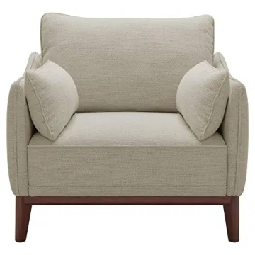 Stone & Beam Hillman Mid-Century Chair in Ivory for Living Room