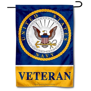 WinCraft US Navy Veteran Garden Flag - 12x18 Inch Premium Quality
