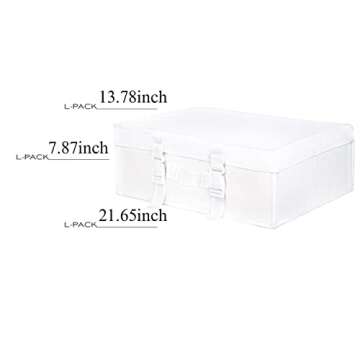 LPack Wedding Dress Storage Box - Bridal Gown Storage Bin and Preservation Box - Underbed Storage Ba...