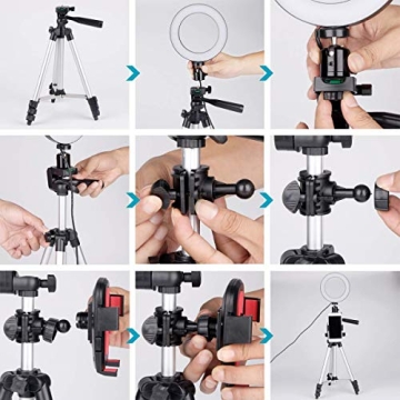 B-Land 6.2" Ring Light with Tripod Stand for Makeup