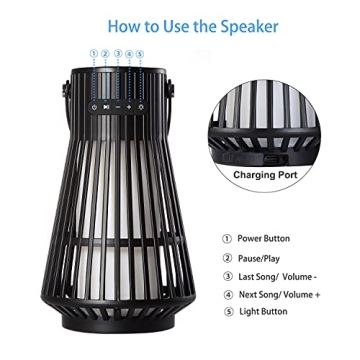 Outdoor Bluetooth Speaker with Ambient Light - Perfect Gift for All Occasions