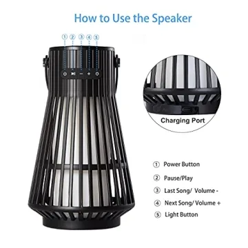 Outdoor Bluetooth Speaker with Ambient Light - Perfect Gift for All Occasions