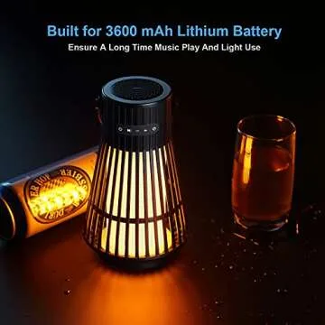 Wireless Outdoor Bluetooth Speaker with Flame Light