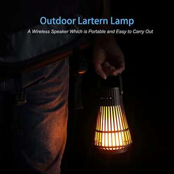 Wireless Outdoor Bluetooth Speaker with Flame Light