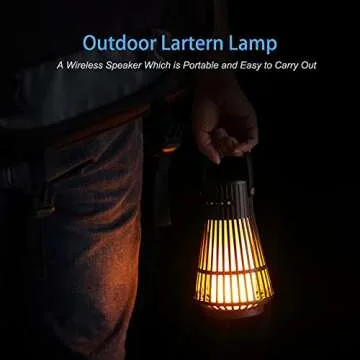 Wireless Outdoor Bluetooth Speaker with Flame Light