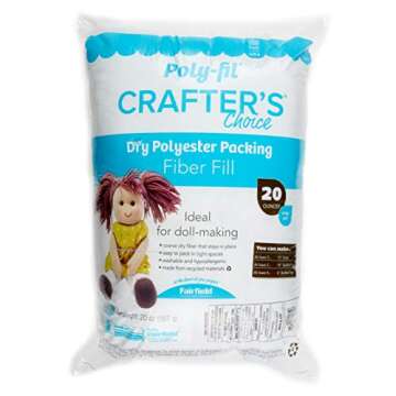 Poly-Fil Crafter's Choice Dry Packing Fiber Fill 20 Ounce Bag White