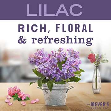 Mrs. Meyer's Hand Soap, Made with Essential Oils, Biodegradable Formula, Lilac, 12.5 fl. oz