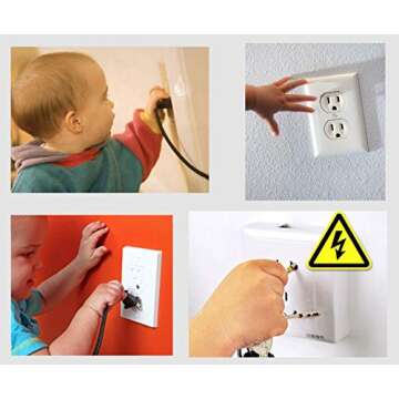 38 Pieces Clear Outlet Covers Baby Proofing - Vmaisi Electrical Safety ChildProof Plug Protector - (...