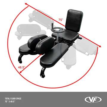 Valor Fitness Adjustable Leg Stretcher Adductor Machine -Leg Split Flexibility Training Equipment - ...