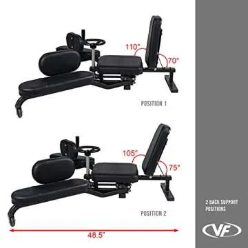 Valor Fitness Adjustable Leg Stretcher Adductor Machine -Leg Split Flexibility Training Equipment - 180 Degrees - Stretching Home Workout Max Weight 300 lbs