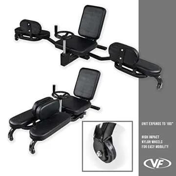 Valor Fitness Adjustable Leg Stretcher Adductor Machine -Leg Split Flexibility Training Equipment - 180 Degrees - Stretching Home Workout Max Weight 300 lbs